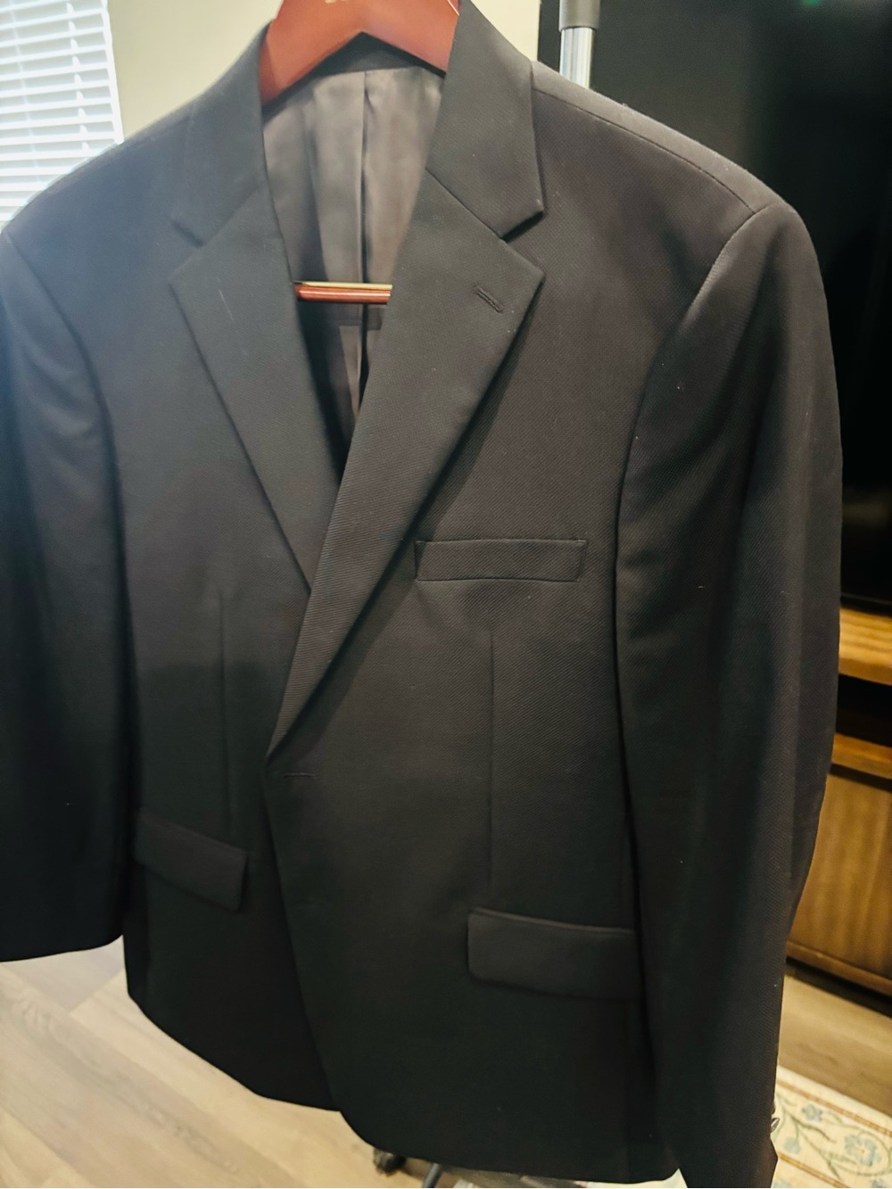 Hart Schaffner Marx Men's Black Two-Button Sport Coat
